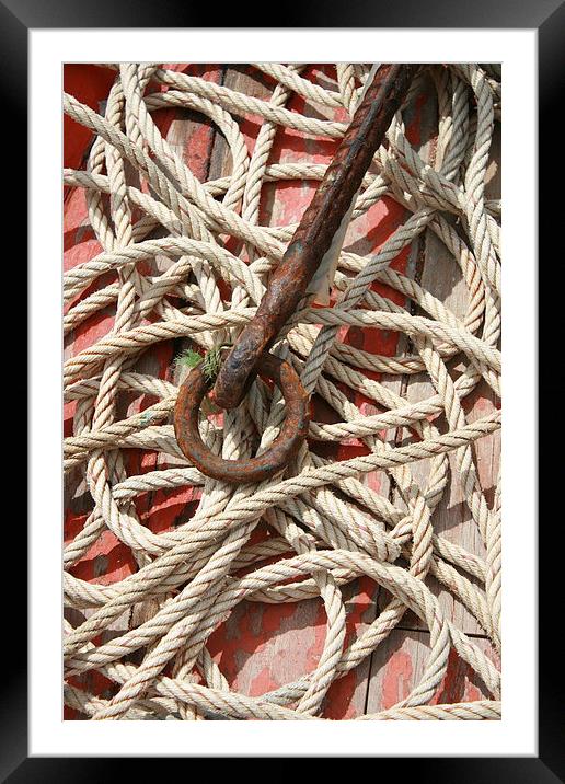 Rope and Anchor Framed Mounted Print by Callum Paterson