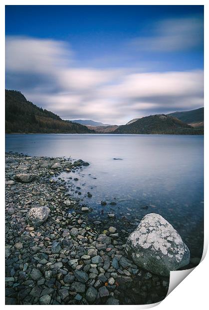 Clouds sweeping over Thirlmere. Print by Liam Grant
