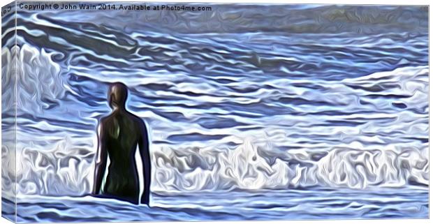 Gormley in the tide Canvas Print by John Wain
