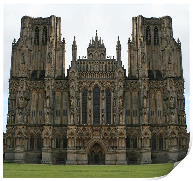 Wells Cathedral Print by Ruth Hallam