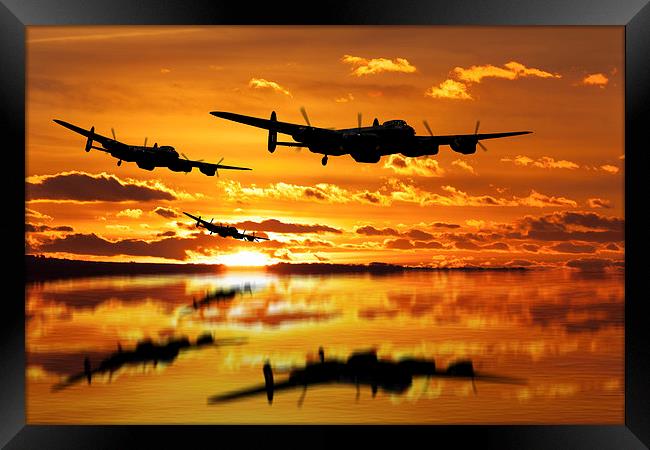 Dambusters Avro Lancaster Bombers Framed Print by Oxon Images