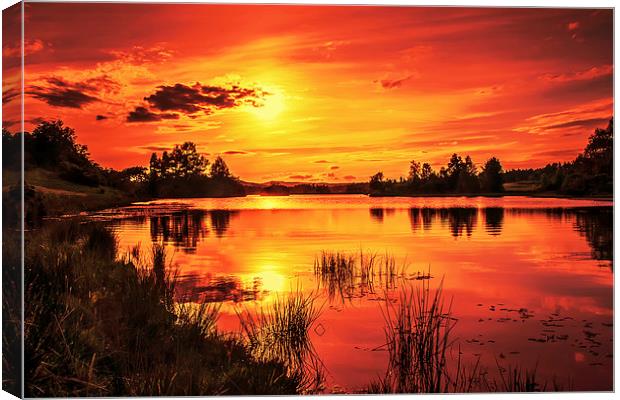 Red Sky at Night Canvas Print by Sam Smith