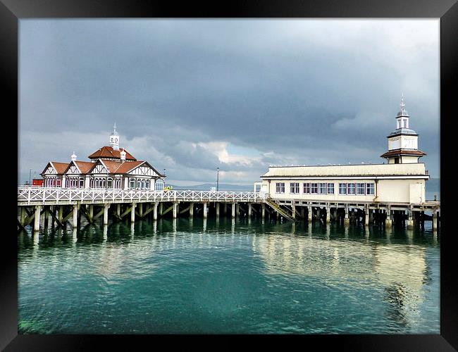 Dunoon Pier. Framed Print by Lilian Marshall