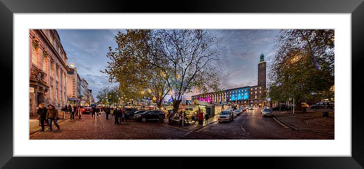 Norwich City Hall at Twilight Framed Mounted Print by Rus Ki