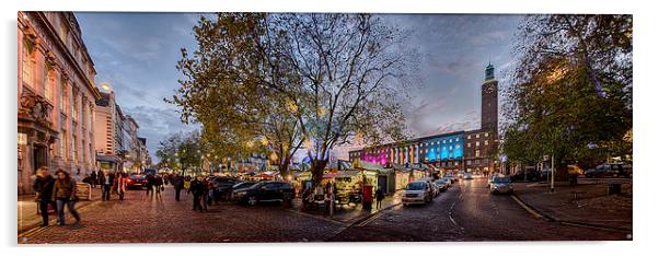 Norwich City Hall at Twilight Acrylic by Rus Ki