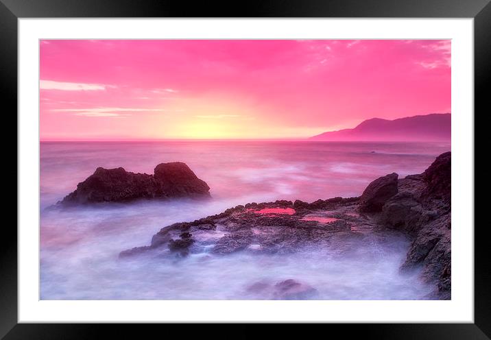 Sunset at Shelter Cove Framed Mounted Print by Chris Frost