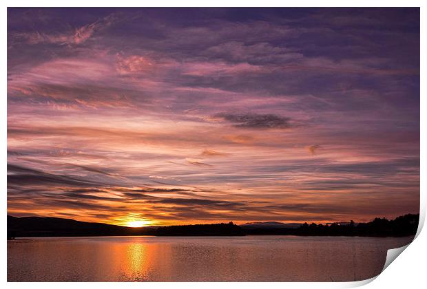 Winter Sunset Print by Lynne Morris (Lswpp)