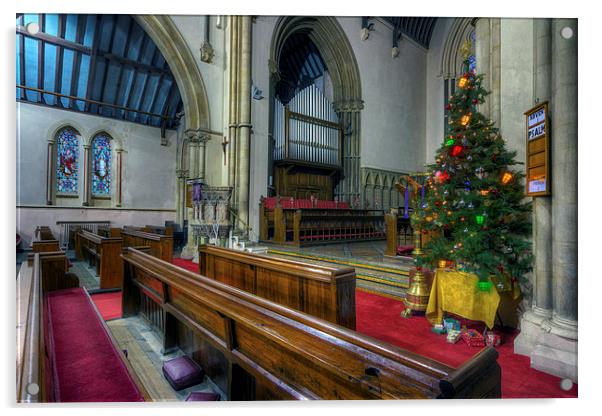 Church at Christmas Acrylic by Ian Mitchell