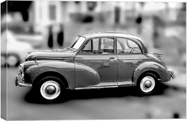 Morris minor in mono Canvas Print by Thanet Photos