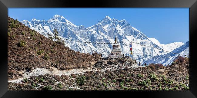 View to Everest Framed Print by Gail Johnson