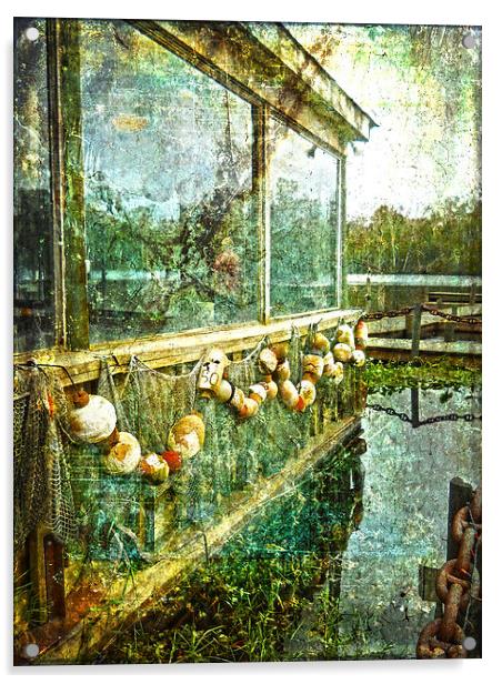 River Life Acrylic by Judy Hall-Folde