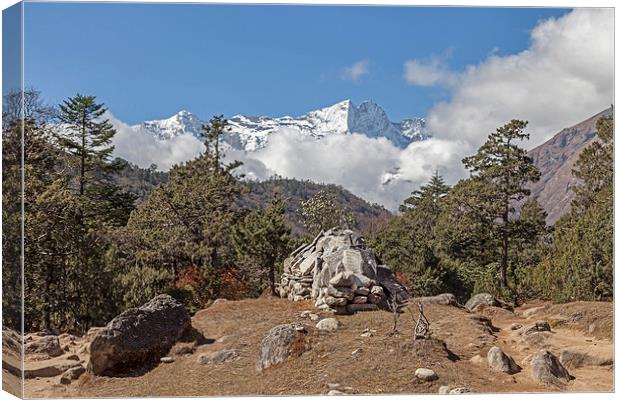 View to Everest Canvas Print by Gail Johnson