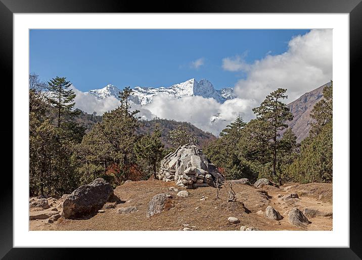 View to Everest Framed Mounted Print by Gail Johnson