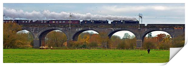 The Cathedrals Express Double Headed Black 5s Print by William Kempster