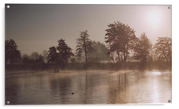 Thames Morning Acrylic by John Sugg