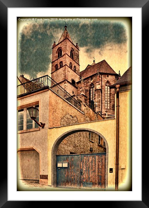 Breisach Cathedral, Grunge effect Framed Mounted Print by Frank Irwin