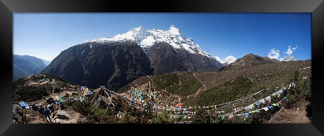 Namche Bazaar Framed Print by Gail Johnson