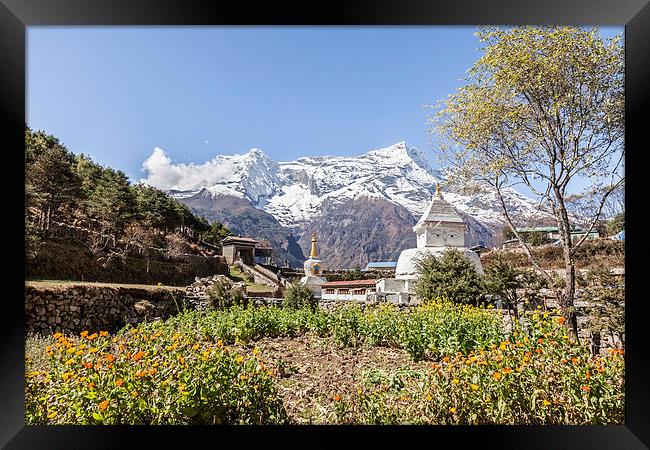 Namche Bazaar Framed Print by Gail Johnson