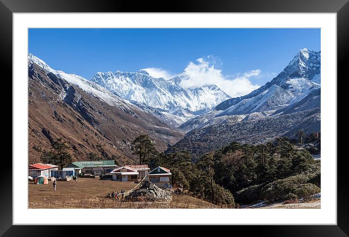 View to Everest Framed Mounted Print by Gail Johnson