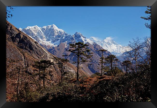 View to Everest Framed Print by Gail Johnson