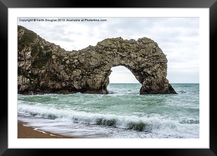 Durdle Door Framed Mounted Print by Keith Douglas