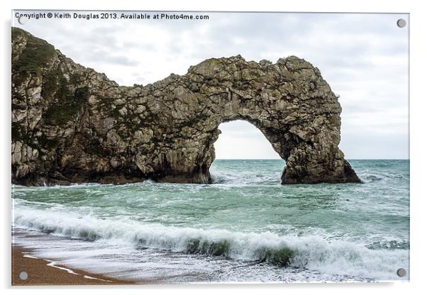 Durdle Door Acrylic by Keith Douglas