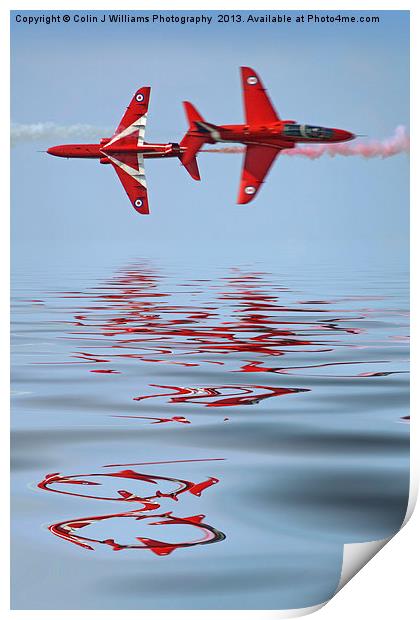 Synchro Reflections - Dunsfold 2013 Print by Colin Williams Photography