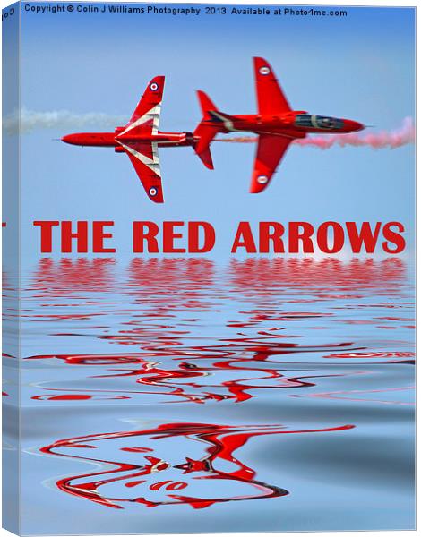 Synchro Reflections - The Red Arrows Canvas Print by Colin Williams Photography