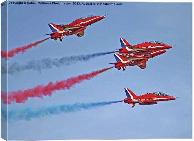 The Red Arrows - Duxford Spring Airshow 2013 Canvas Print by Colin Williams Photography