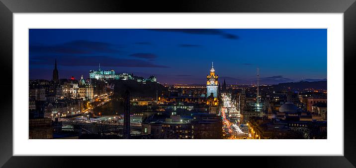 Edinburgh City Scene Framed Mounted Print by Kevin Ainslie
