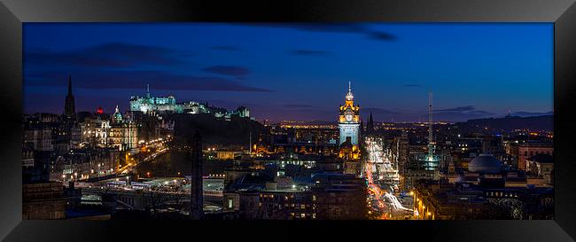 Edinburgh City Scene Framed Print by Kevin Ainslie