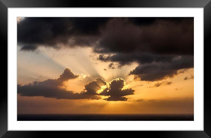 Sunset Framed Mounted Print by Gail Johnson