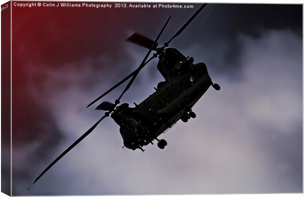 Chinook - Night Flight ! Canvas Print by Colin Williams Photography