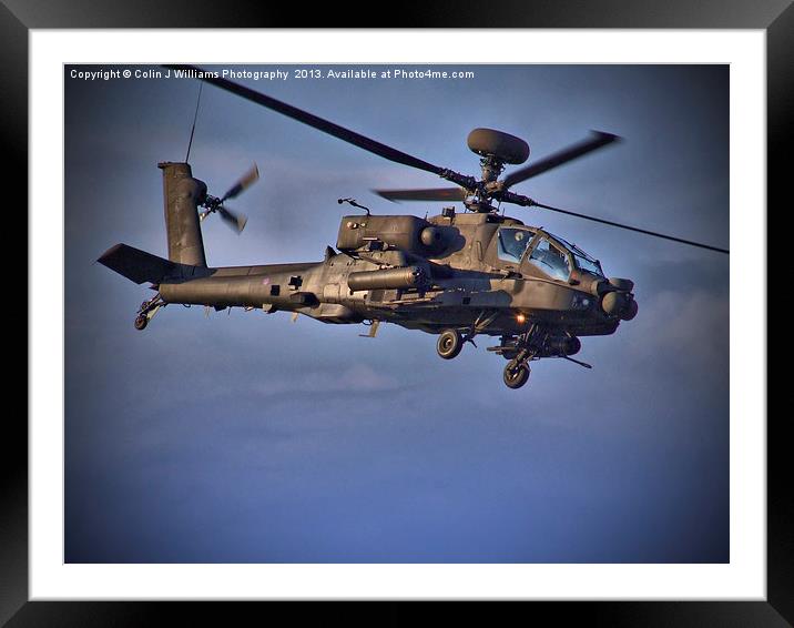 Apache Attack Chopper Framed Mounted Print by Colin Williams Photography