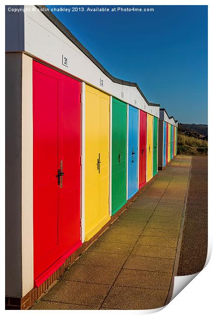 Exmouth Beach Huts Print by colin chalkley