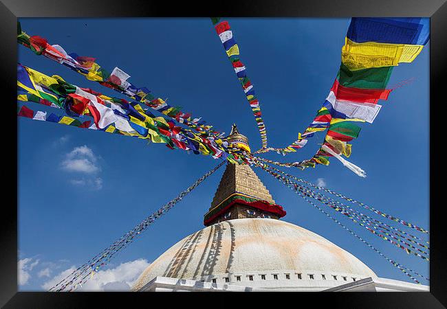 Boudha Stupor Framed Print by Gail Johnson