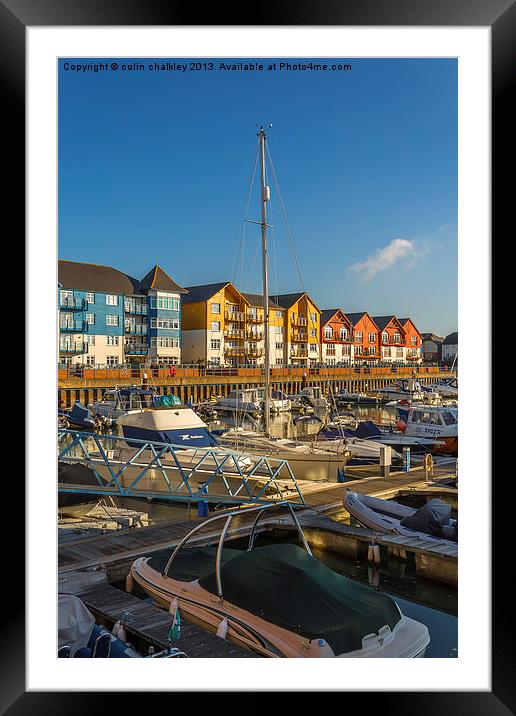 Exmouth Harbour Framed Mounted Print by colin chalkley