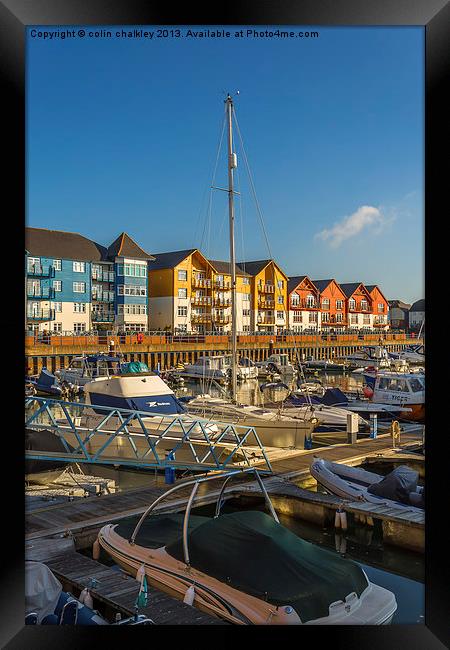 Exmouth Harbour Framed Print by colin chalkley