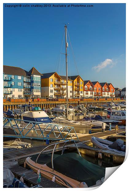 Exmouth Harbour Print by colin chalkley