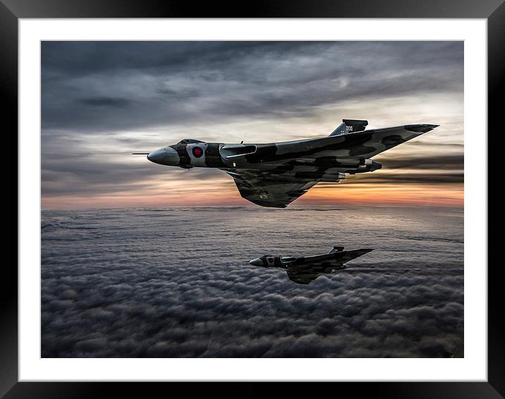 Avro Vulcan Formation Framed Mounted Print by P H