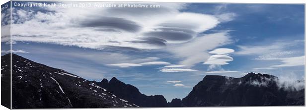 Lenticular clouds Canvas Print by Keith Douglas