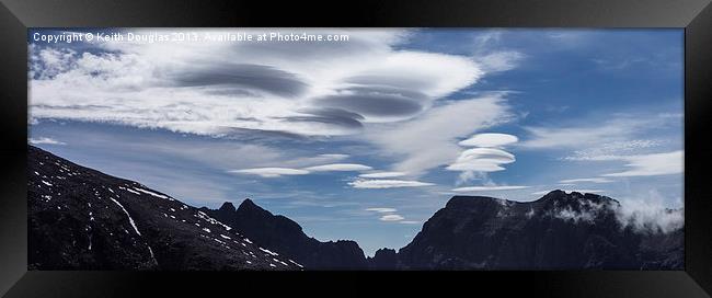 Lenticular clouds Framed Print by Keith Douglas
