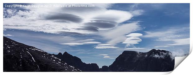Lenticular clouds Print by Keith Douglas