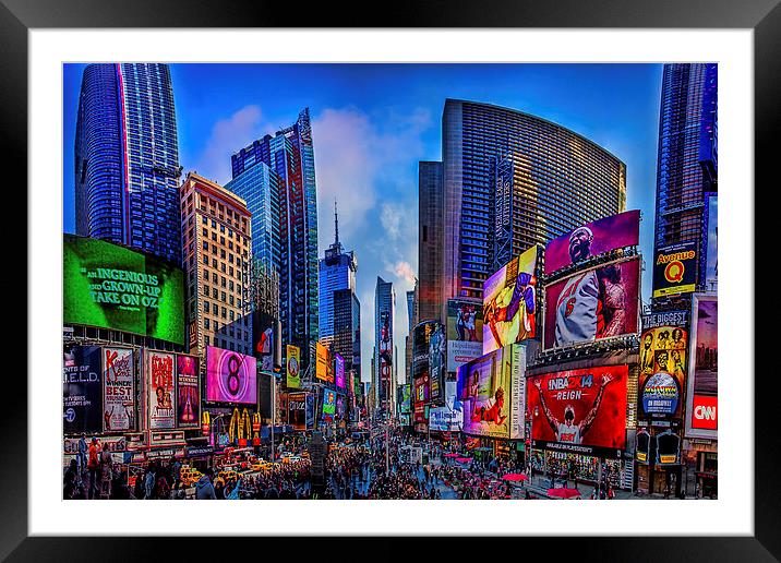 Times Square Framed Mounted Print by Chris Lord