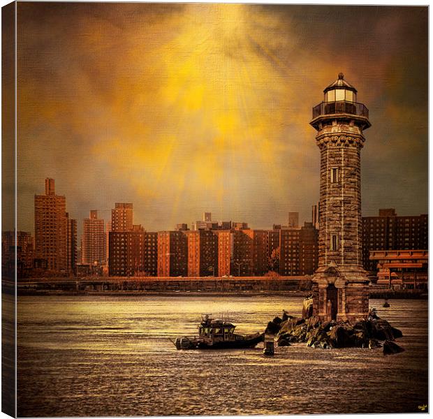 East River Fantasy Canvas Print by Chris Lord