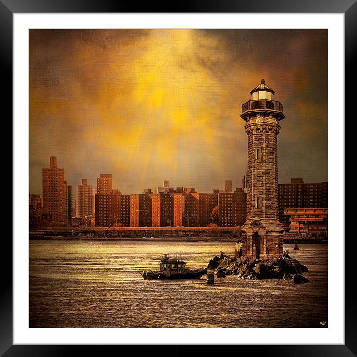 East River Fantasy Framed Mounted Print by Chris Lord
