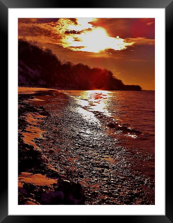 Sunset on the Lake Framed Mounted Print by Jeffrey Evans