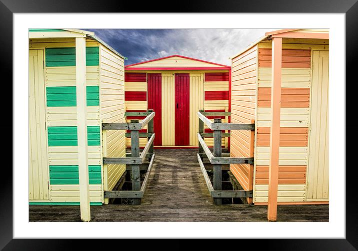 Colourful beach huts Framed Mounted Print by Thanet Photos