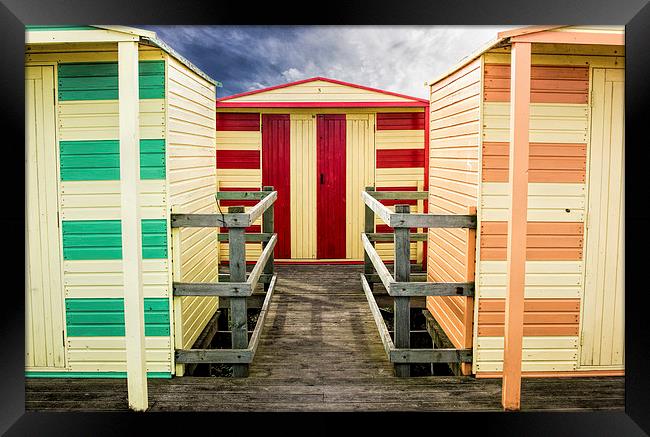 Colourful beach huts Framed Print by Thanet Photos