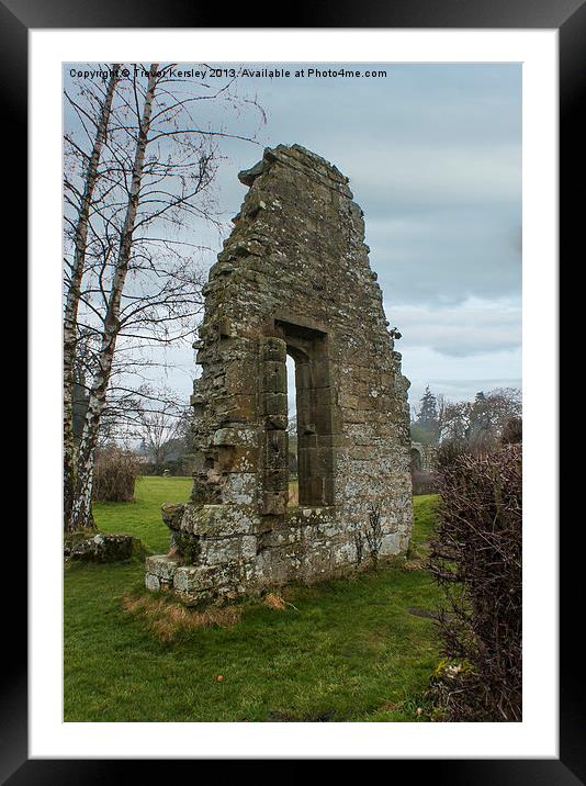 Jervaulx Abbey Ruins Framed Mounted Print by Trevor Kersley RIP
